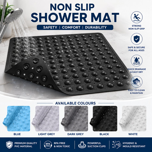 Square shower mat non - mat,