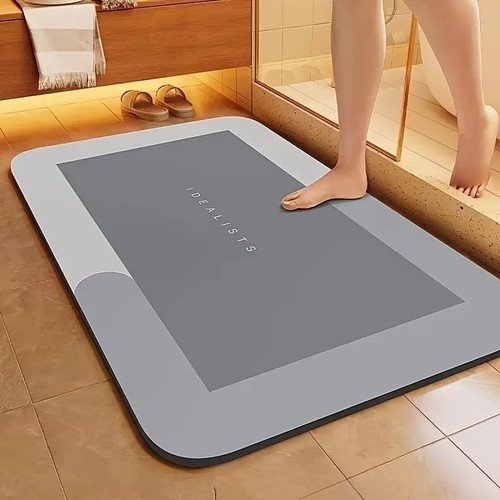 Diatomite stone bath mat - stone,