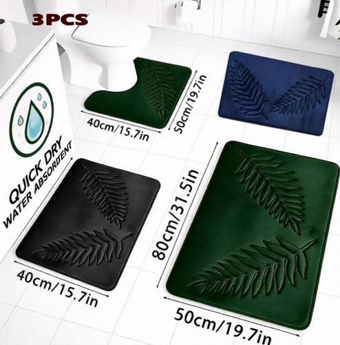 3pcs bath mat set - set, slip