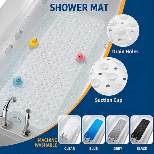 Non slip shower mat bath - slip, tub
