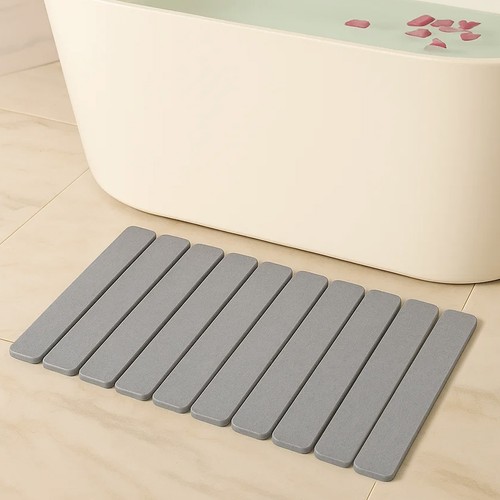 Diatomaceous stone bath mat - diatomaceous,