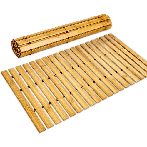 Bamboo folding bath mat duck - bath,