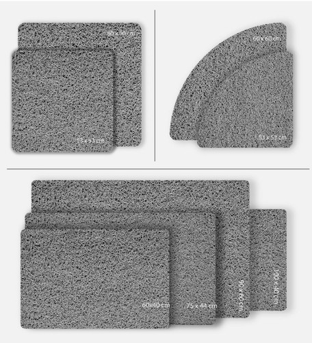 Grey loofah shower mat non - shower,