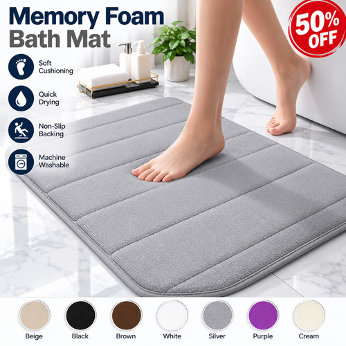 Premium memory foam bath mat - premium,